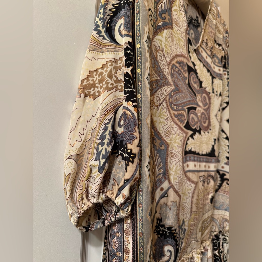 NWOT Elegant Paisley Print Dress - Picture 4 of 9